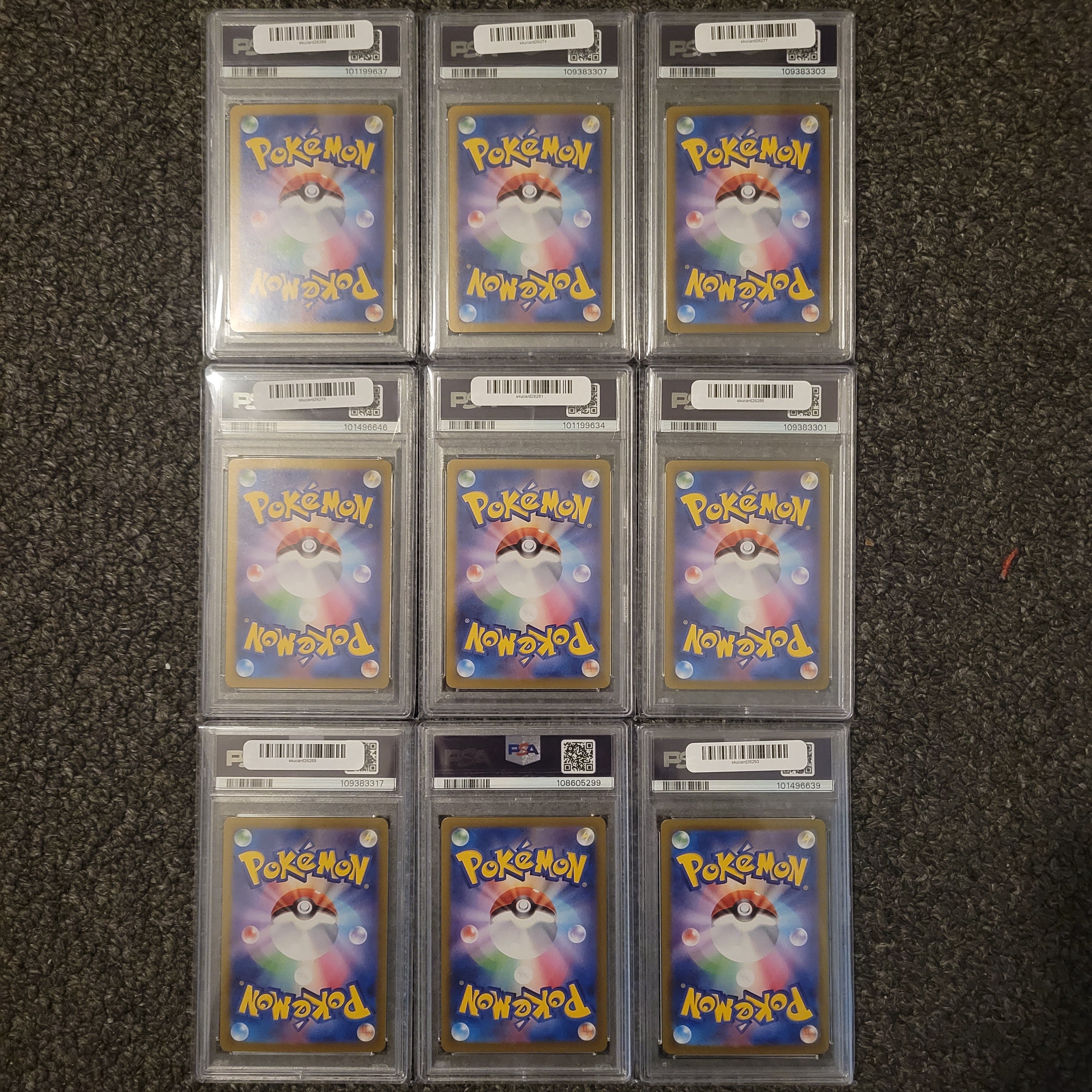 Pokémon Eeveelution EX PSA 10 Complete Set (9 Cards, Japanese SV8a